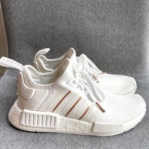 White/Rose Gold detail Adidas NMS_R1 size 5